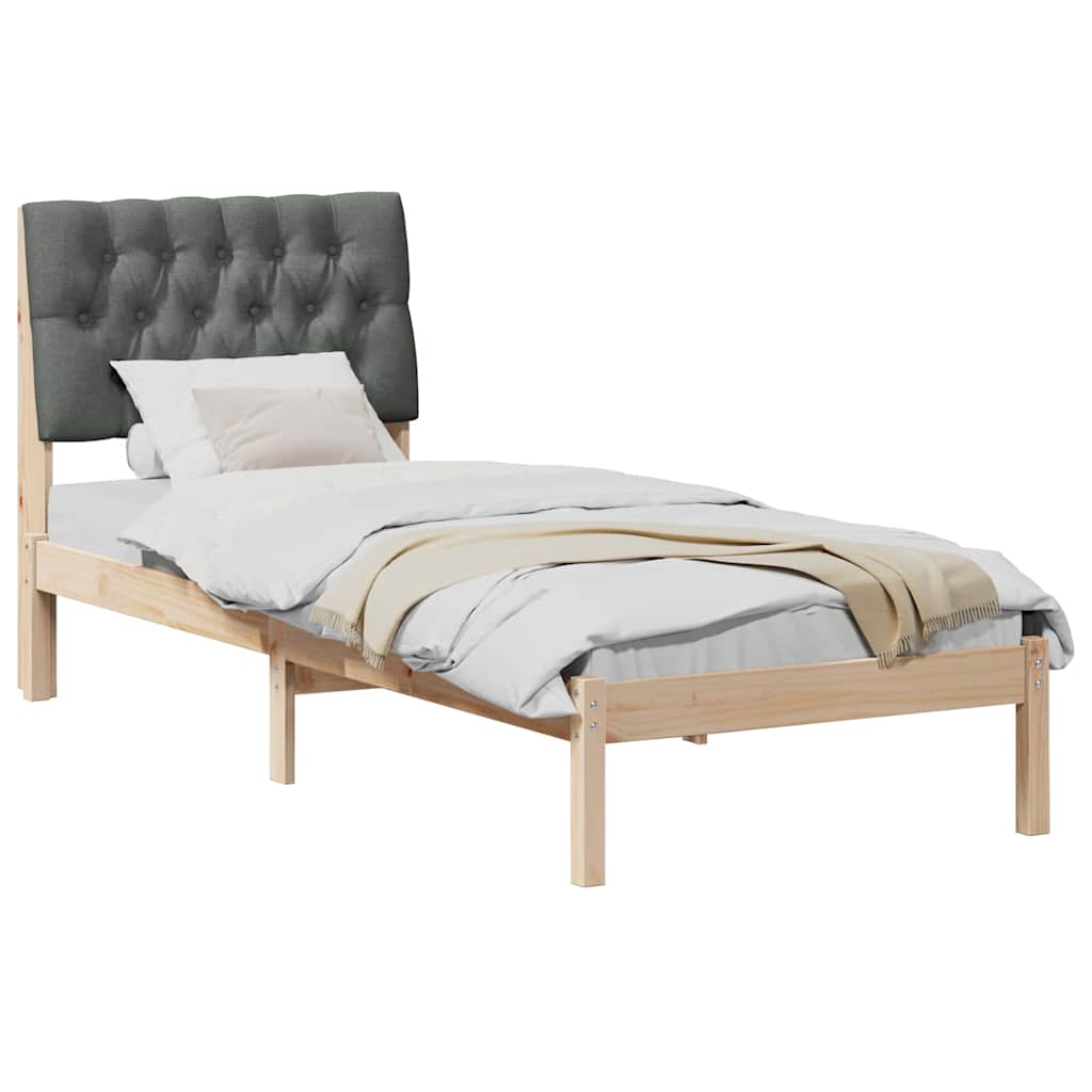 Bettgestell mit gepolstertem Kopfteil Braun 200 x 200 cm
