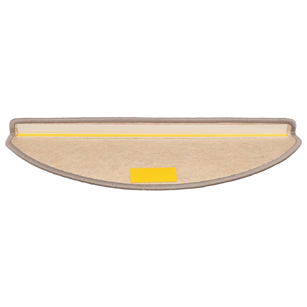 Stufenmatten 15 Stk. 56x17x3 cm Beige und Grau Halbrund
