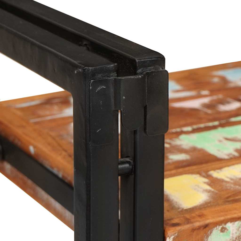 Nachttisch Braun und Schwarz 38 x 33 x 58 cm Massivholz Mango