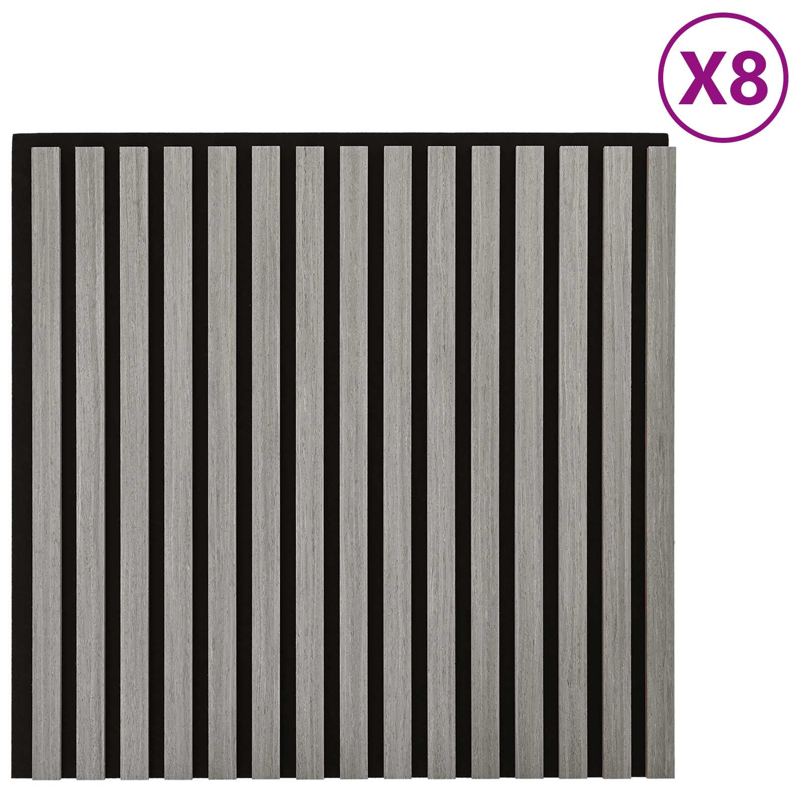 Wandpaneele 8 pcs Natur 60,5 x 60 cm
