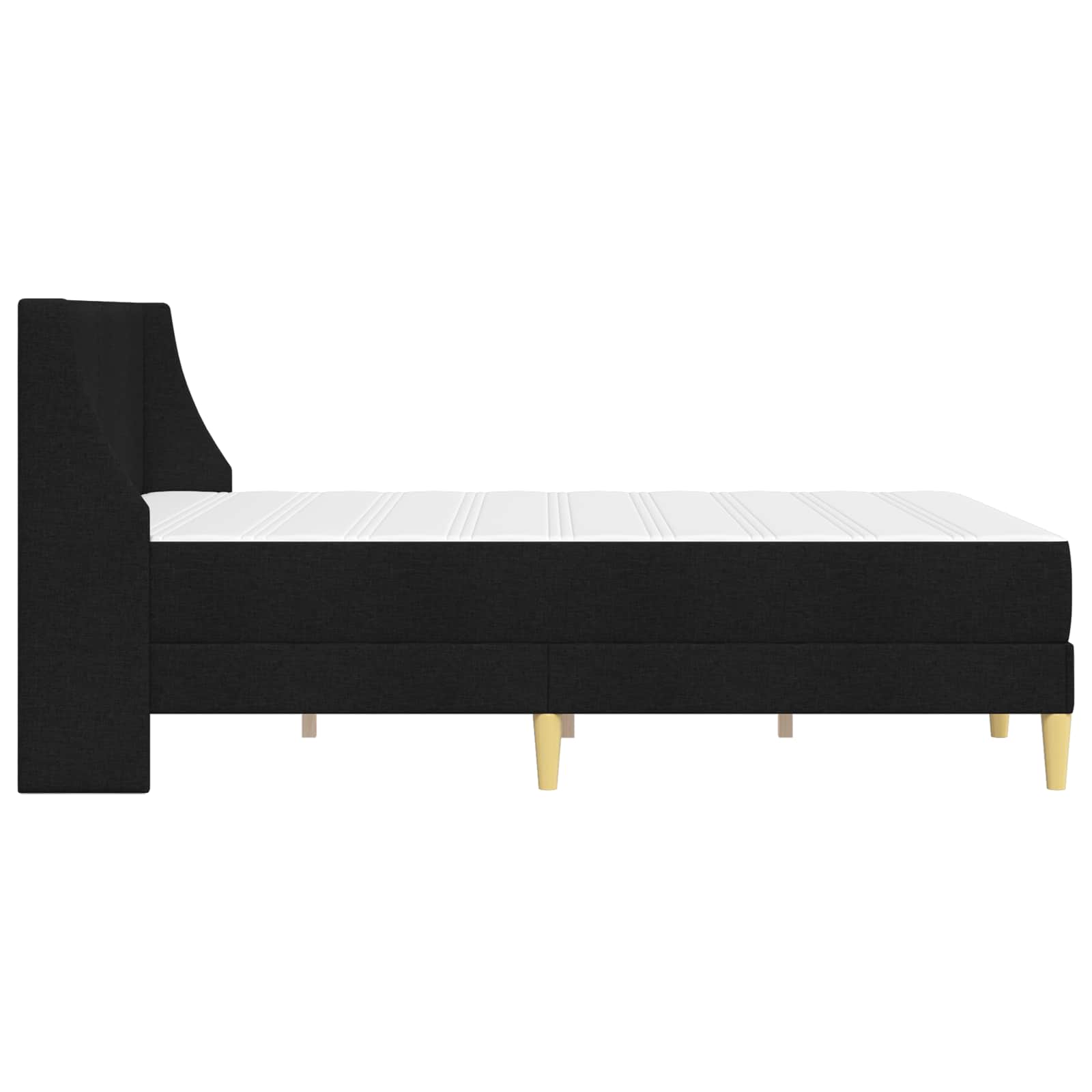 Bettgestell mit Matratze Hellgrau 80x 200 cm Polyester