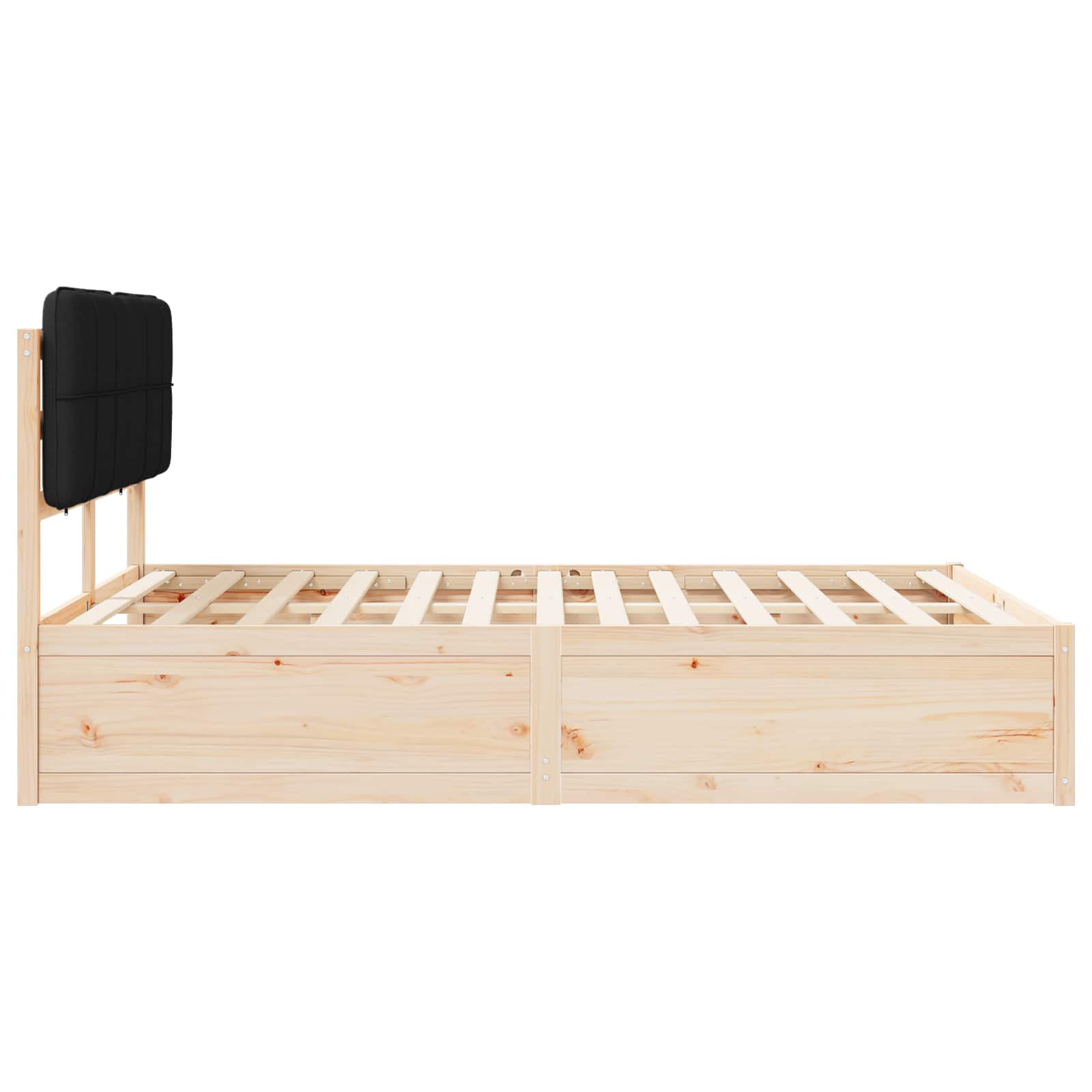 Bettgestell mit gepolstertem Kopfteil Hellgrau 200 x 200 cm