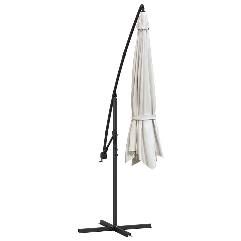 Ampelschirm mit Aluminium-Mast 350 cm Taupe