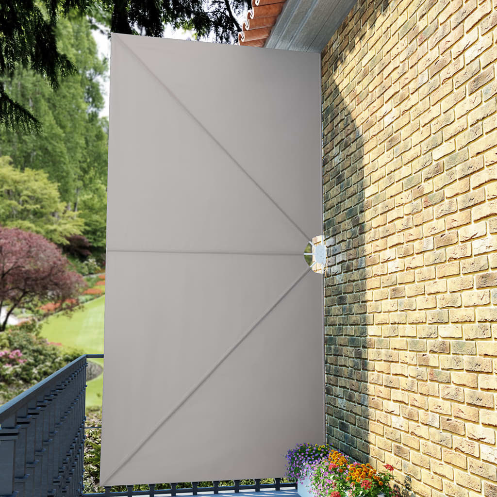 Faltbarer Terrassen-Seitenfächer Grau 240 × 160 cm