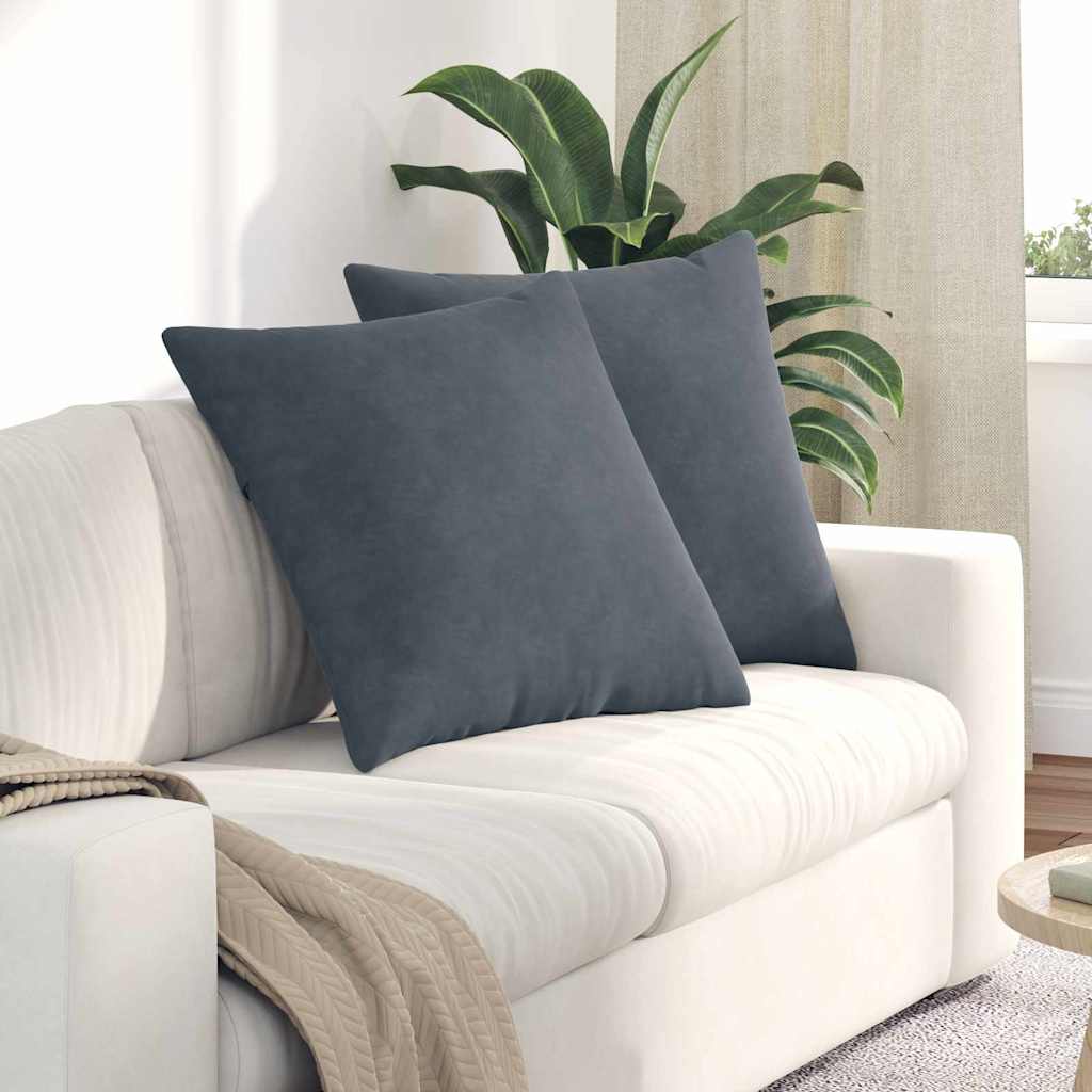 Sofakissen 2 Stück Blau 50 x 30 cm Cordstoff