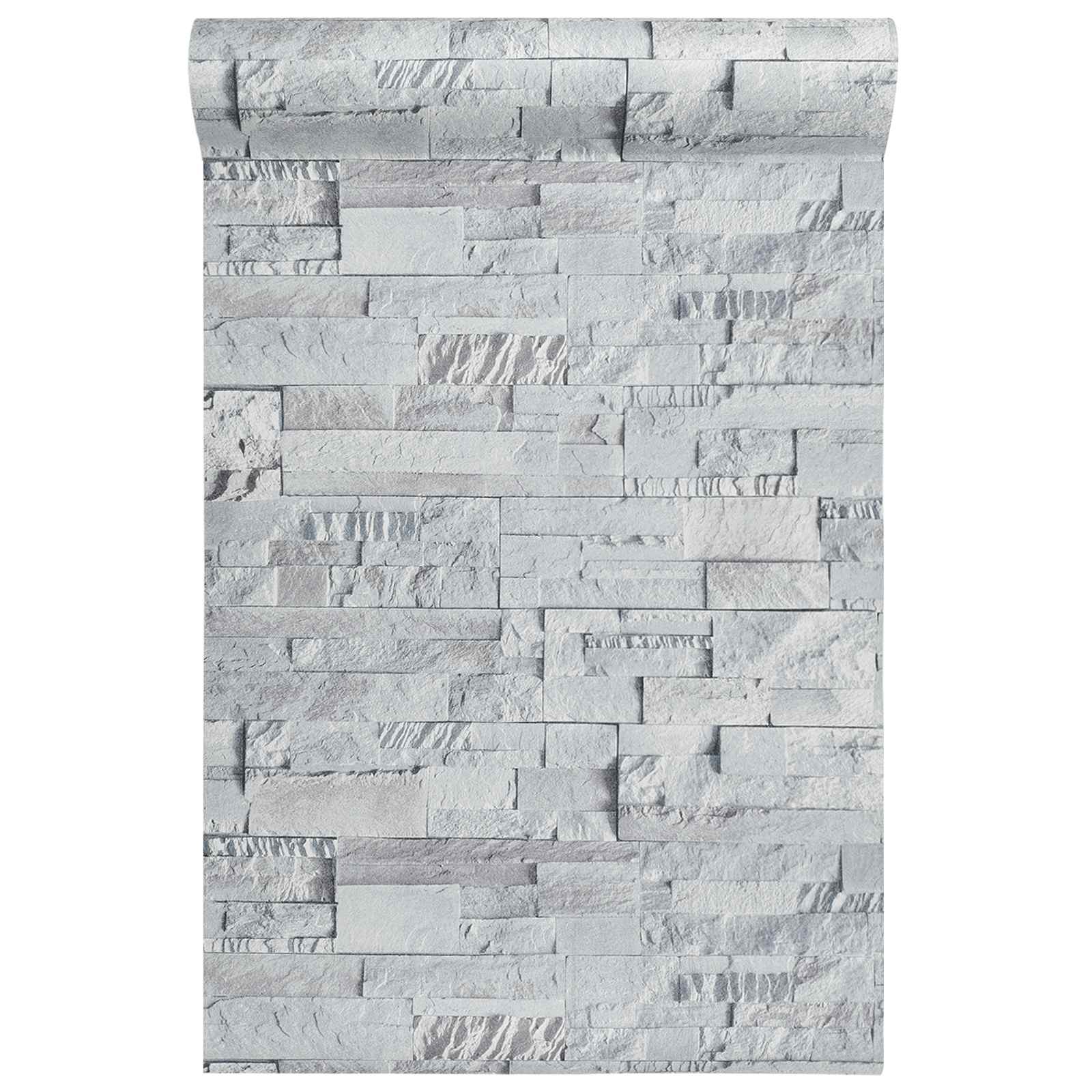 3D Stein Tapete Beige 10 x 0,53 m Vliesstoff