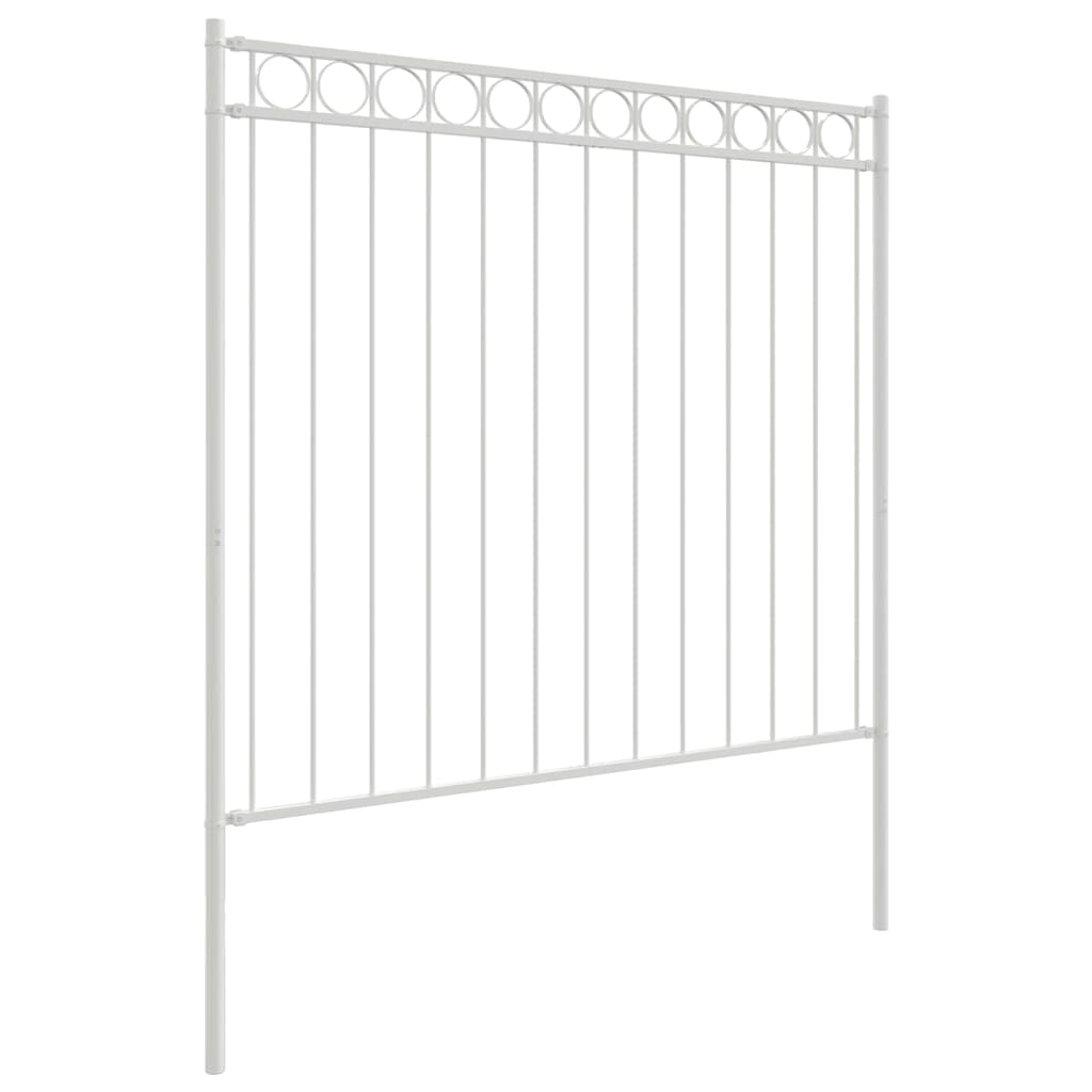 Gartenzaun ASSEN Stahl 1,7 x 0,8 m Schwarz