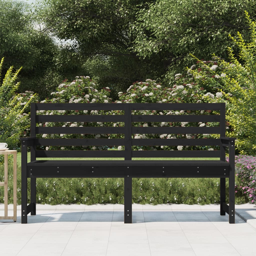 Gartenbank Grau 109x48x91,5 cm Massivholz Kiefer