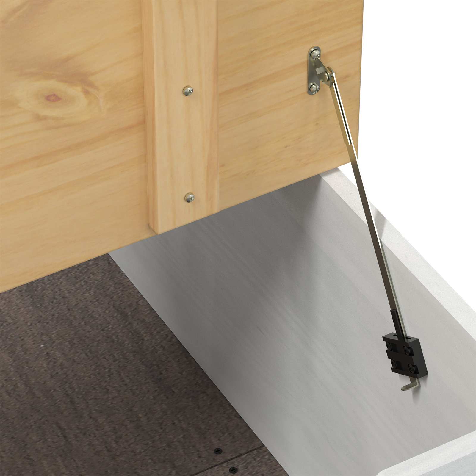 Truhe Corona 78x78x45 cm Massivholz Kiefer