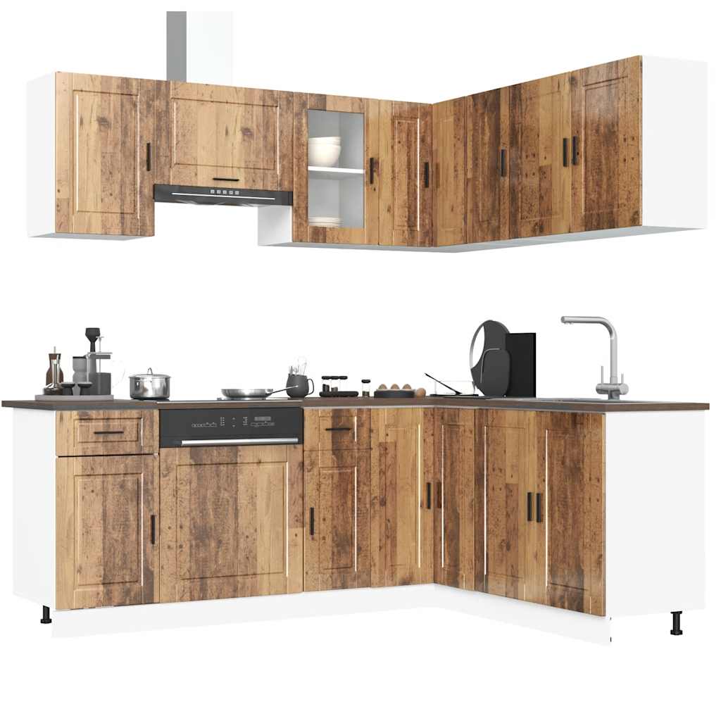11-tlg. Küchenschrank-Set Porto Weiß Holzwerkstoff