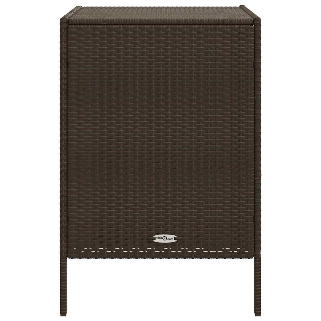 Gartenschrank Schwarz 55x59x80 cm Poly Rattan
