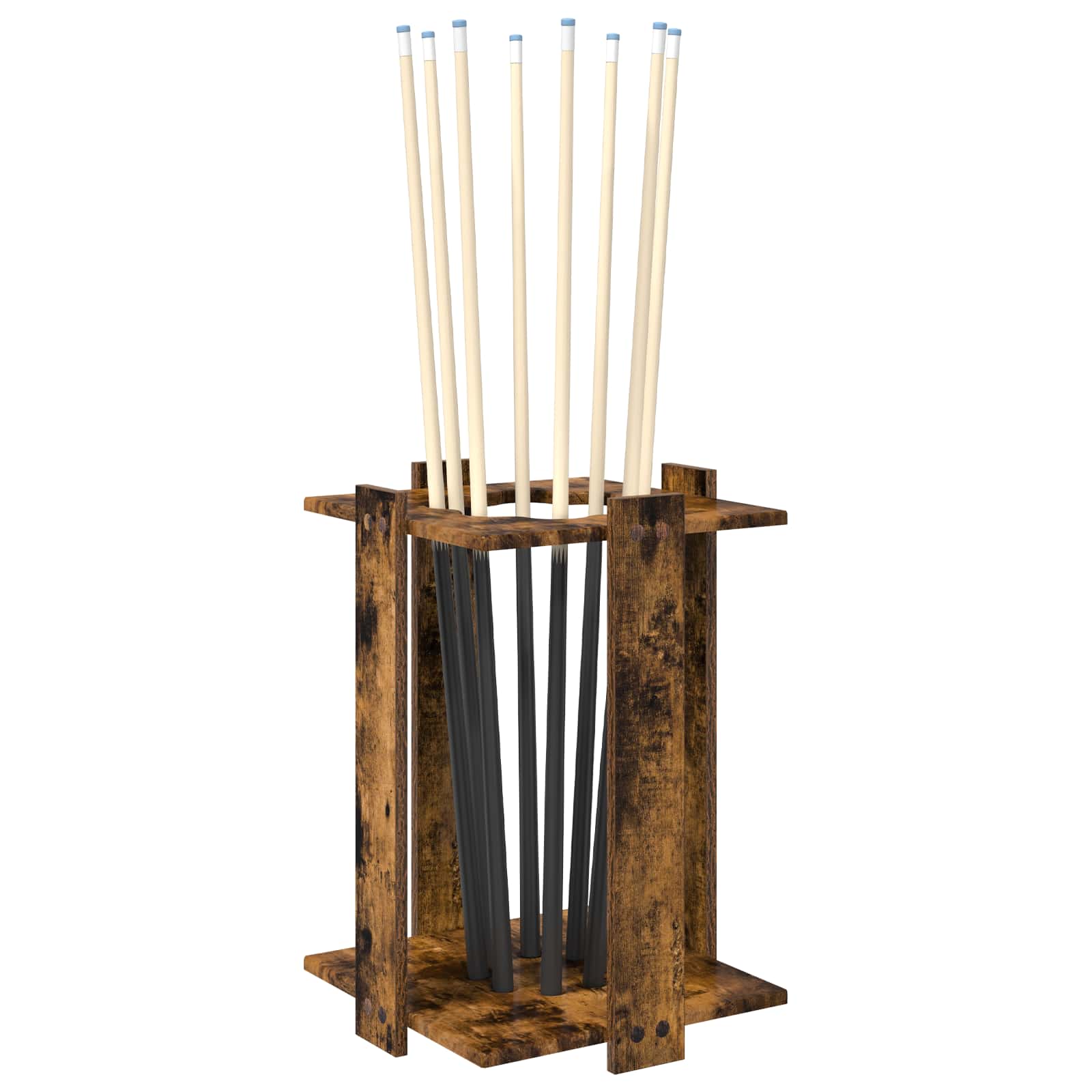 Billardqueue-Ständer Holzwerkstoff 42 x 43 x 60 cm Weiß