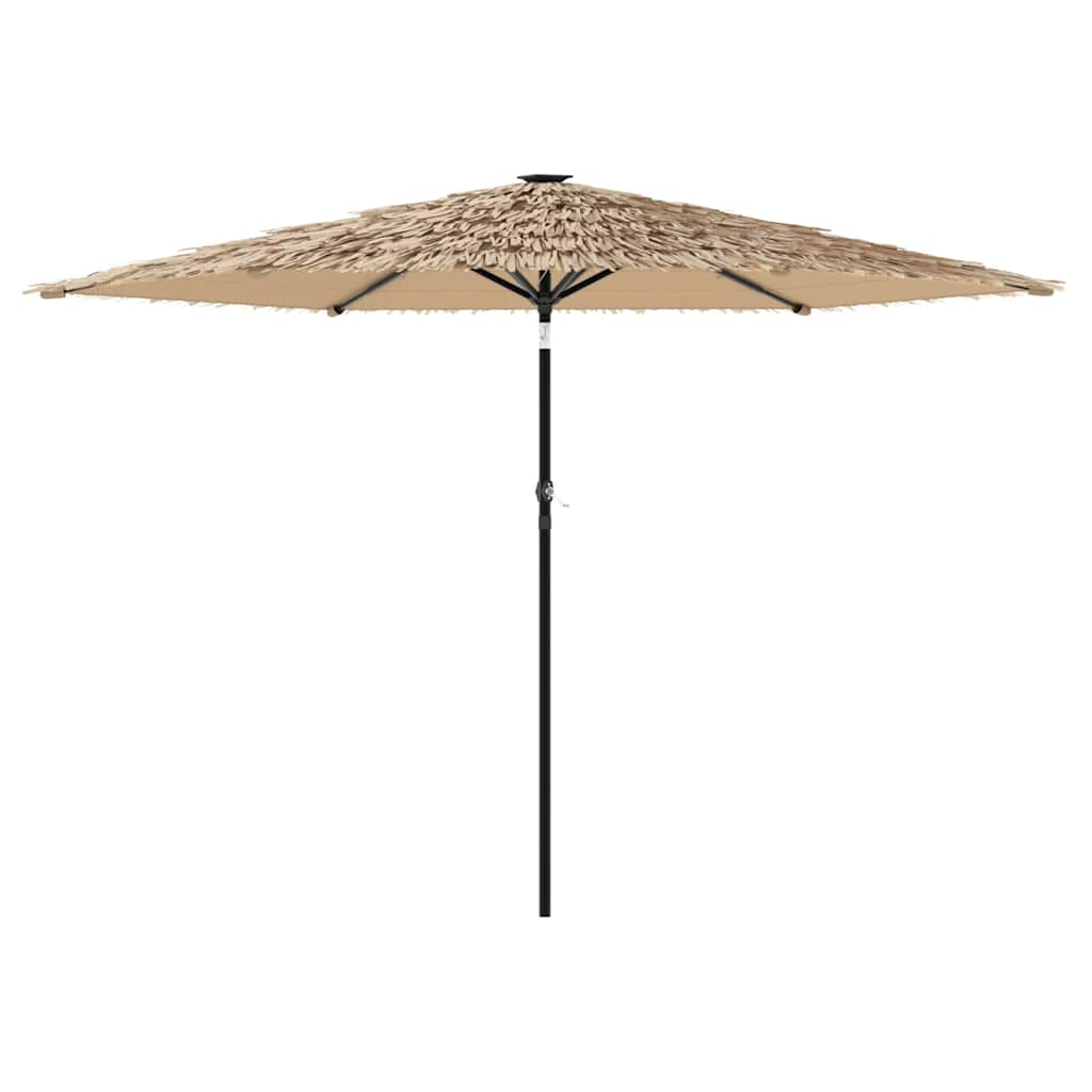 Sonnenschirm mit LED und Stahlmast Braun 248x248x248 cm