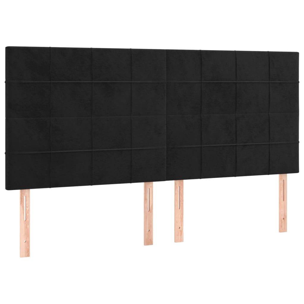 Kopfteil Hellgrau 80x5x118/128 cm Samt
