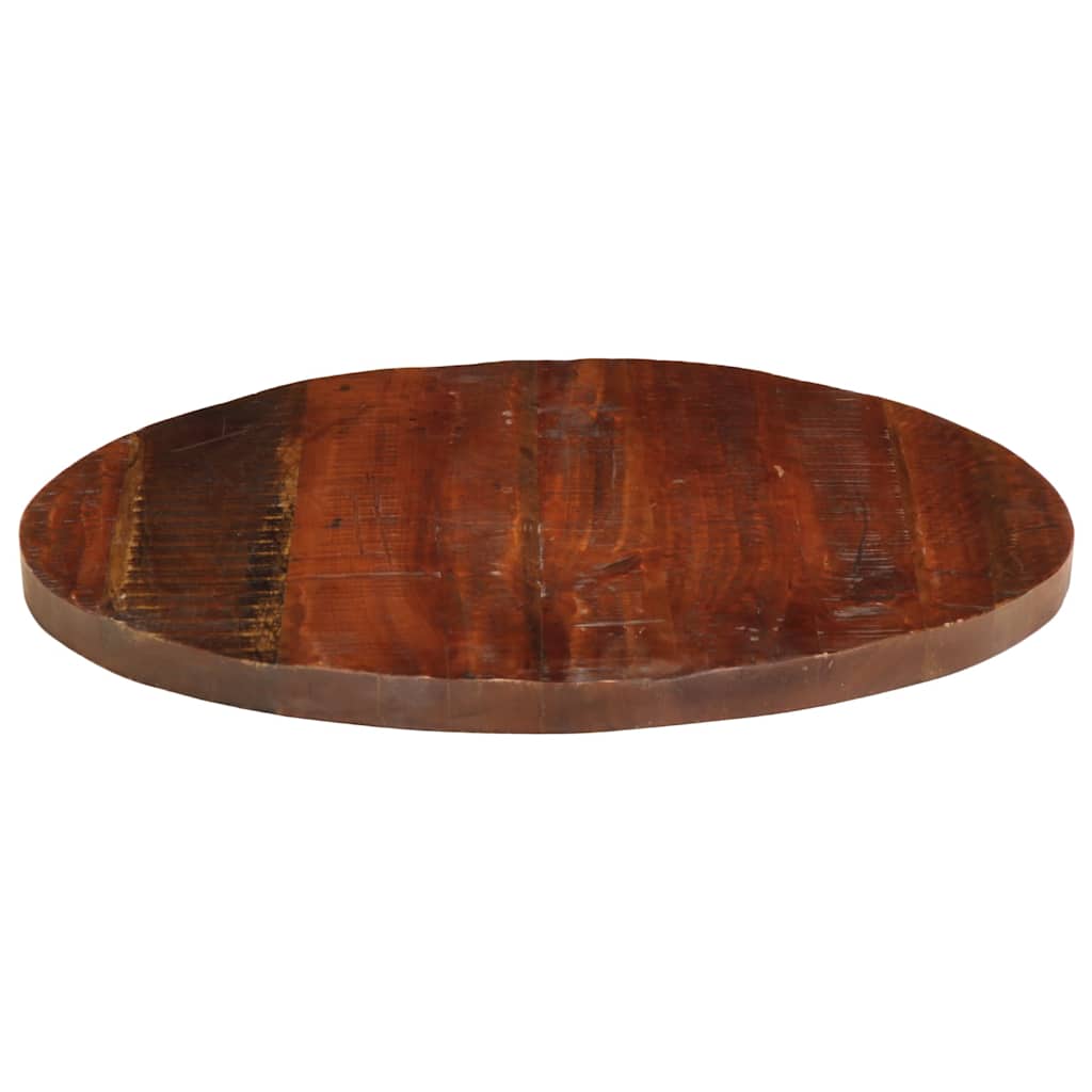 Tischplatte Ø 40x2,5 cm Rund Raues Massives Mangoholz
