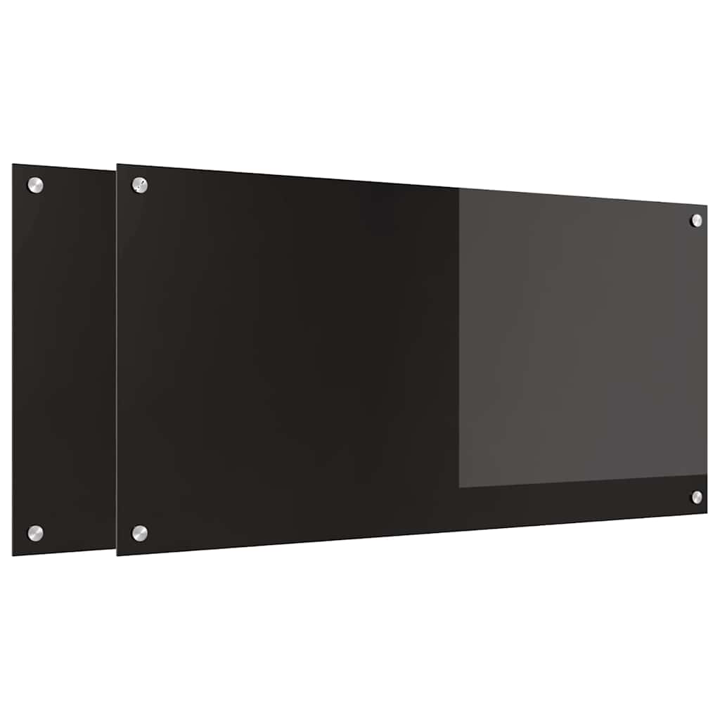 Küchenrückwand 2 pcs Weiß 70 x 40 cm Gehärtetes Glas