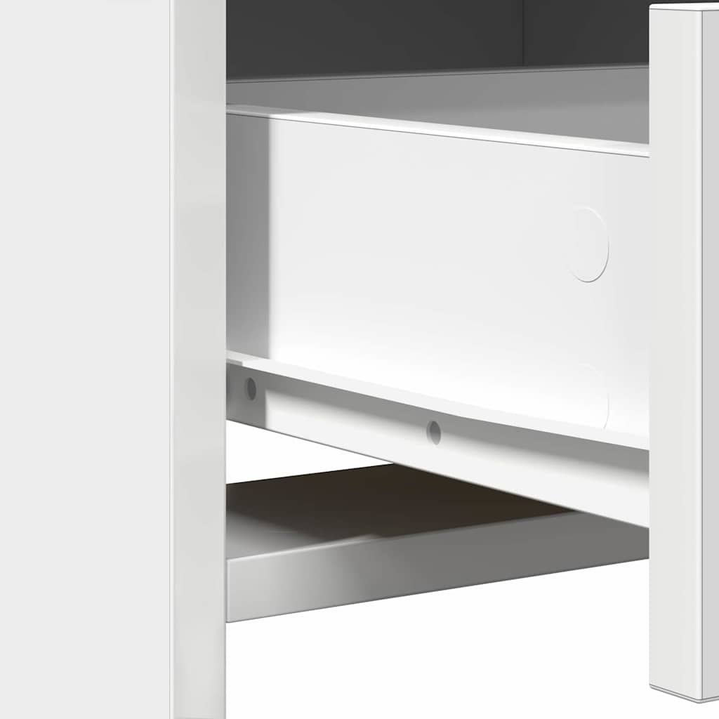 Schminktischset mit LED mit Schubladen 2 pcs Weiß Holzwerkstoff