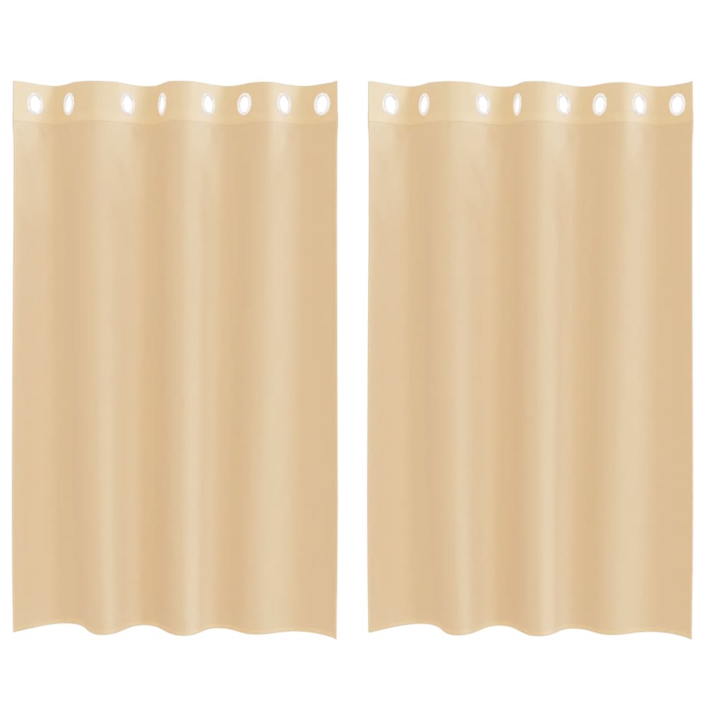 Voile Vorhänge mit Ösen 2 Stk. Apfelgrün 140x140 cm