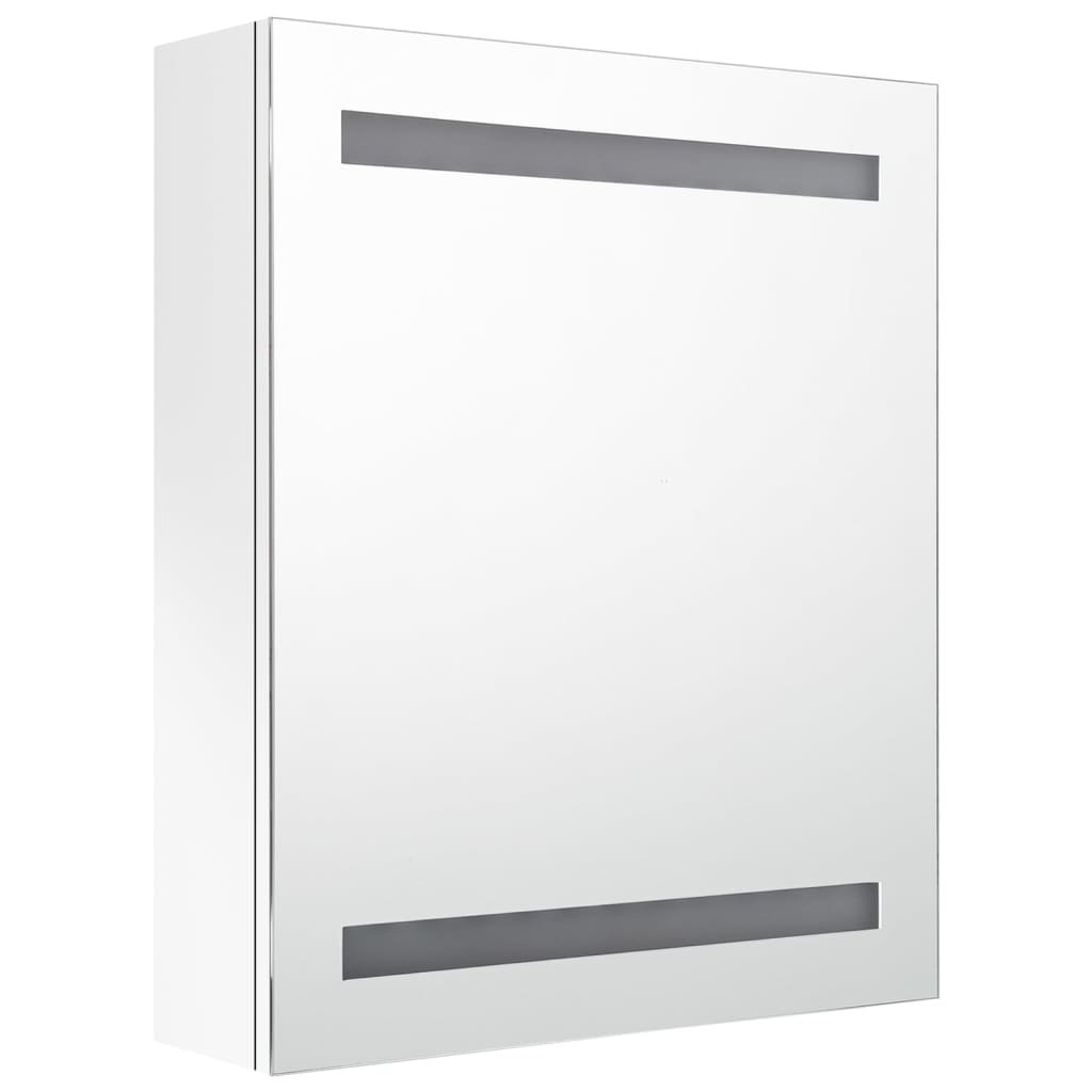 LED-Bad-Spiegelschrank Betongrau 50x14x60 cm