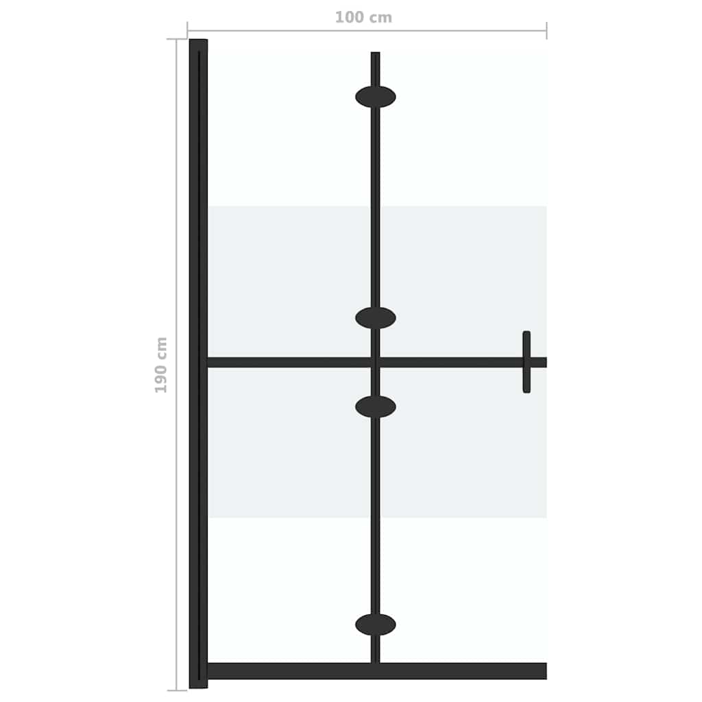 Faltbare begehbare Duschwand Transparentes ESG Glas 70x190 cm