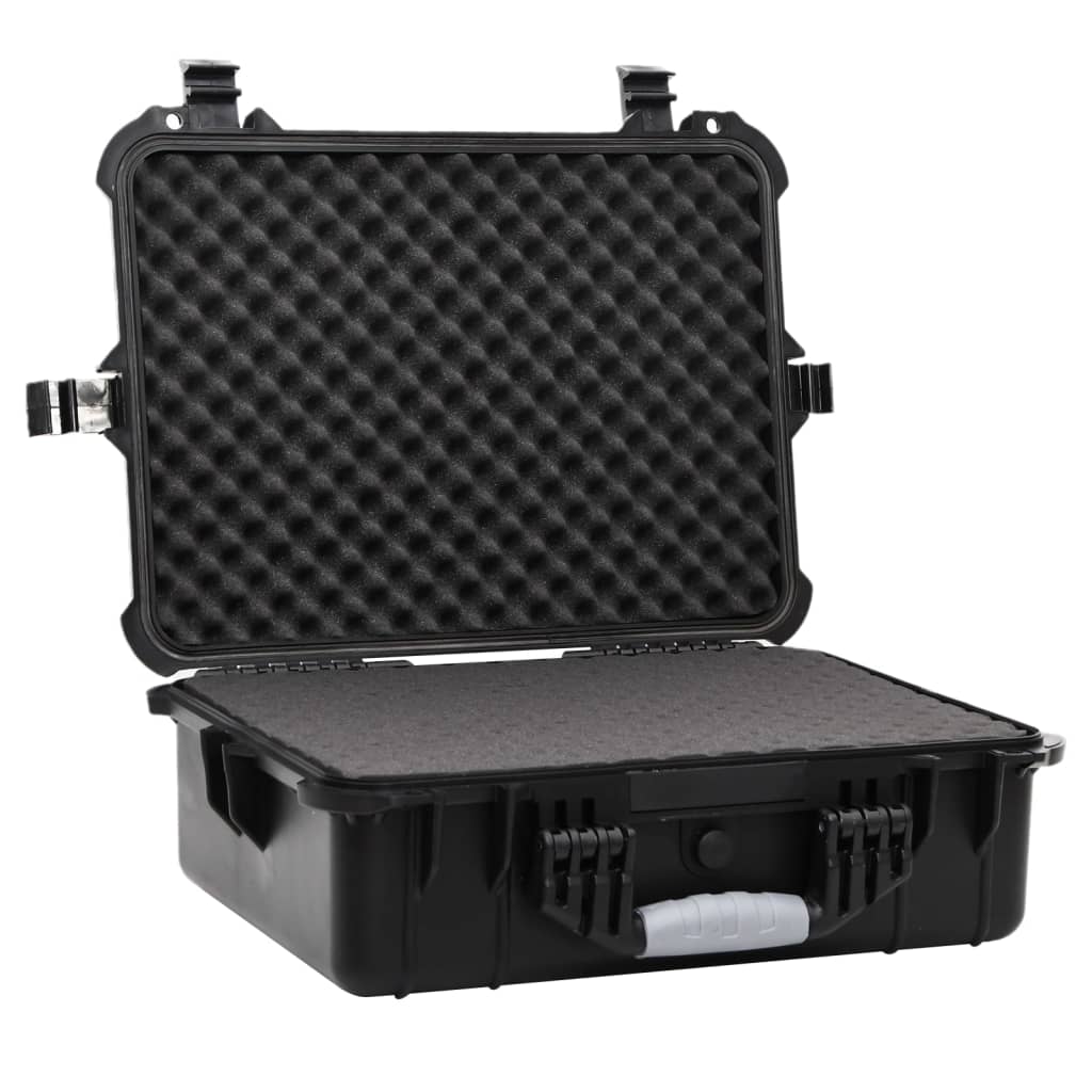 Koffer für Flugreise Tragbar Schwarz 46,5x21,5x17,5 cm PP