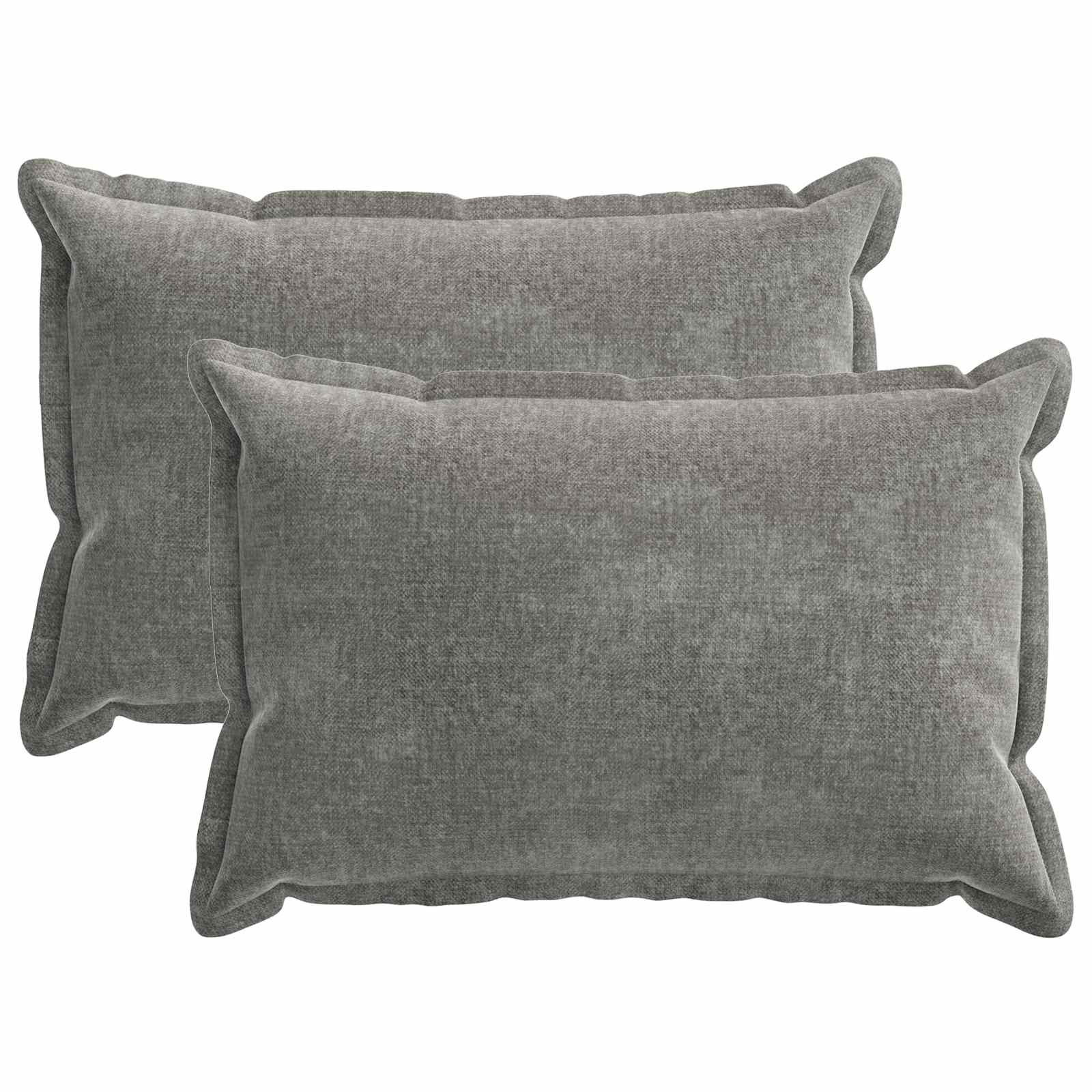 Kissenbezug 2 Stk. HOUTEN Dunkelgrau 30 x 30 cm Chenille-Stoff