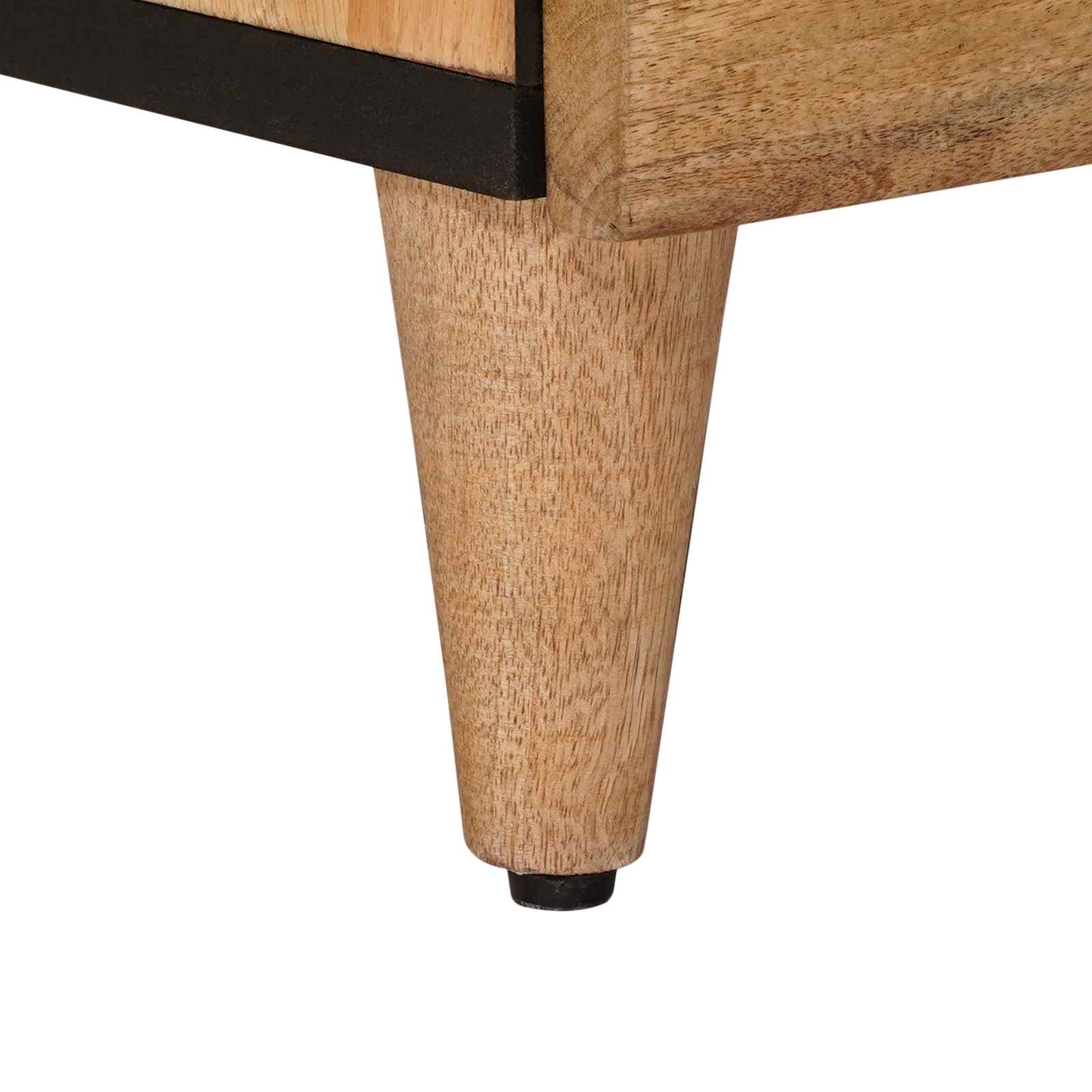 Nachttisch Braun 50 x 33 x 62 cm Massivholz Mango