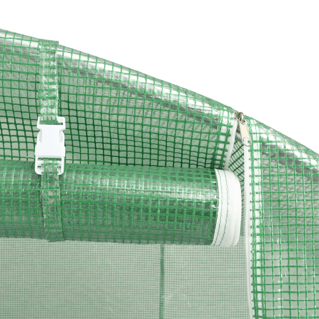 Gewächshaus mit Stahlrahmen Weiß 8 m² 4x2x2 m