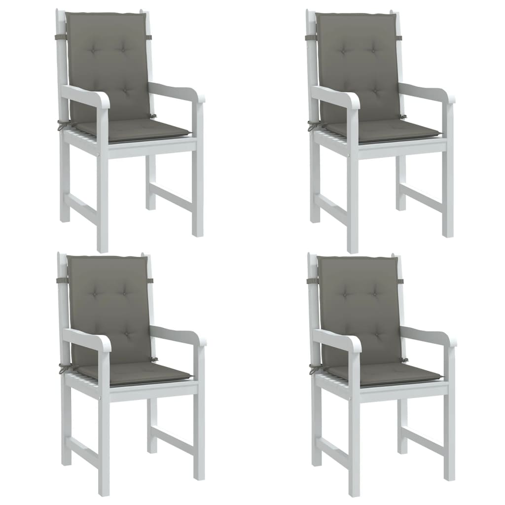 Niedriglehner-Auflagen 2 Stk Melange Anthrazit 100x50x7cm Stoff