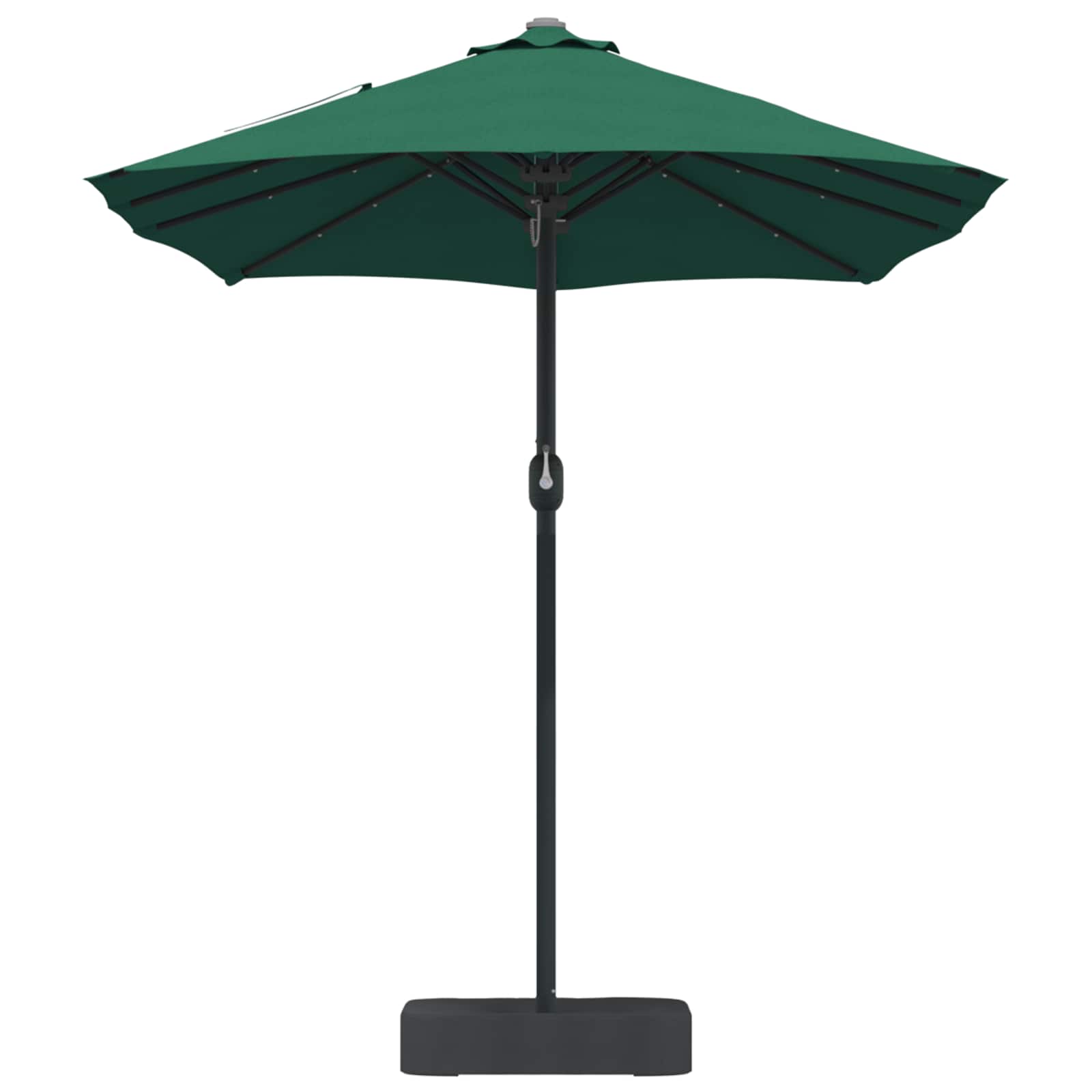 Garten-Sonnenschirm Sand und Anthrazit 385 x 209 x 244 cm