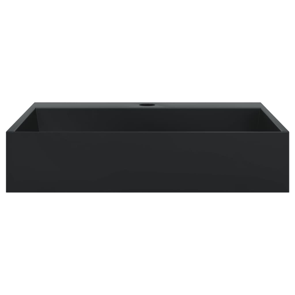 Waschbecken 60x38x11 cm Mineralguss/Marmorguss Mattschwarz