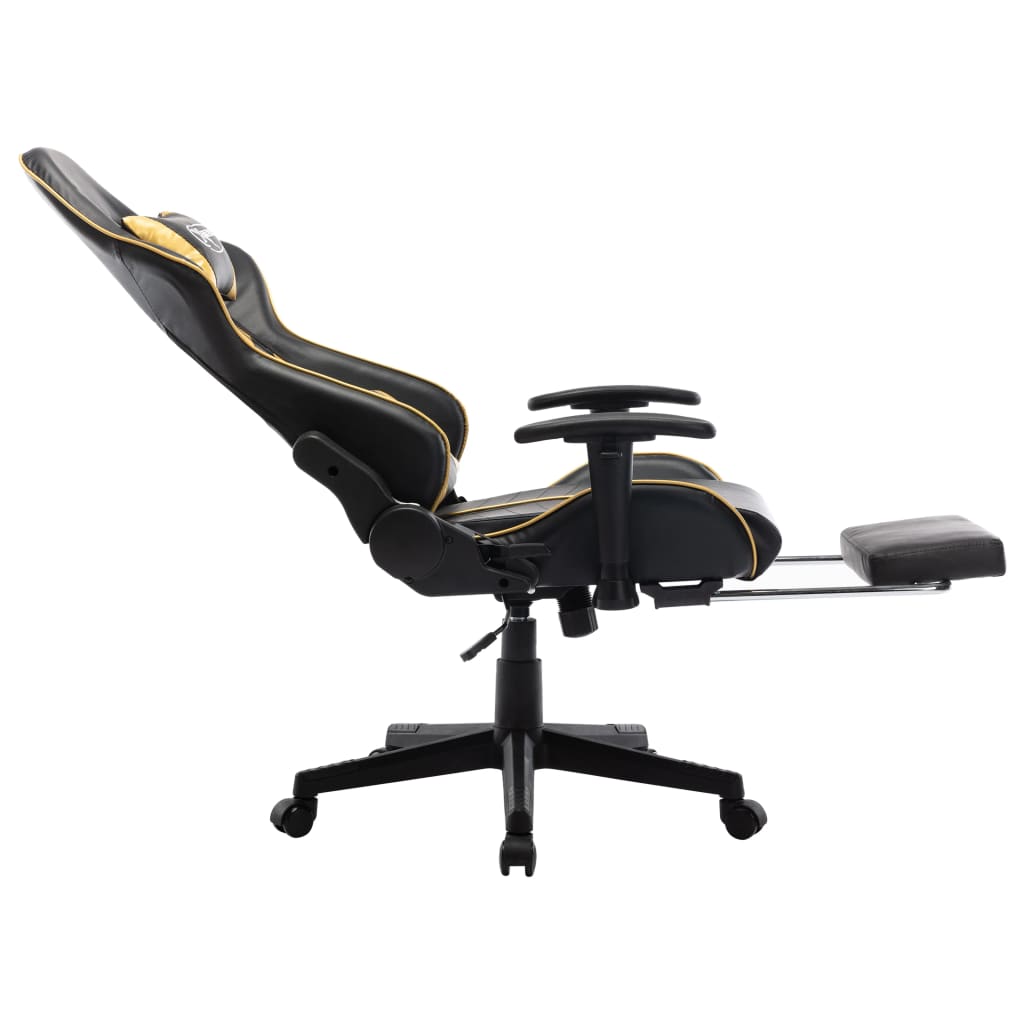 Gaming-Stuhl Schwarz und Blau Kunstleder