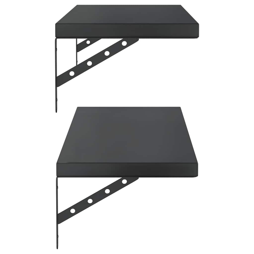 Wandregale 2 Stk. 100x40 cm Silbern Edelstahl