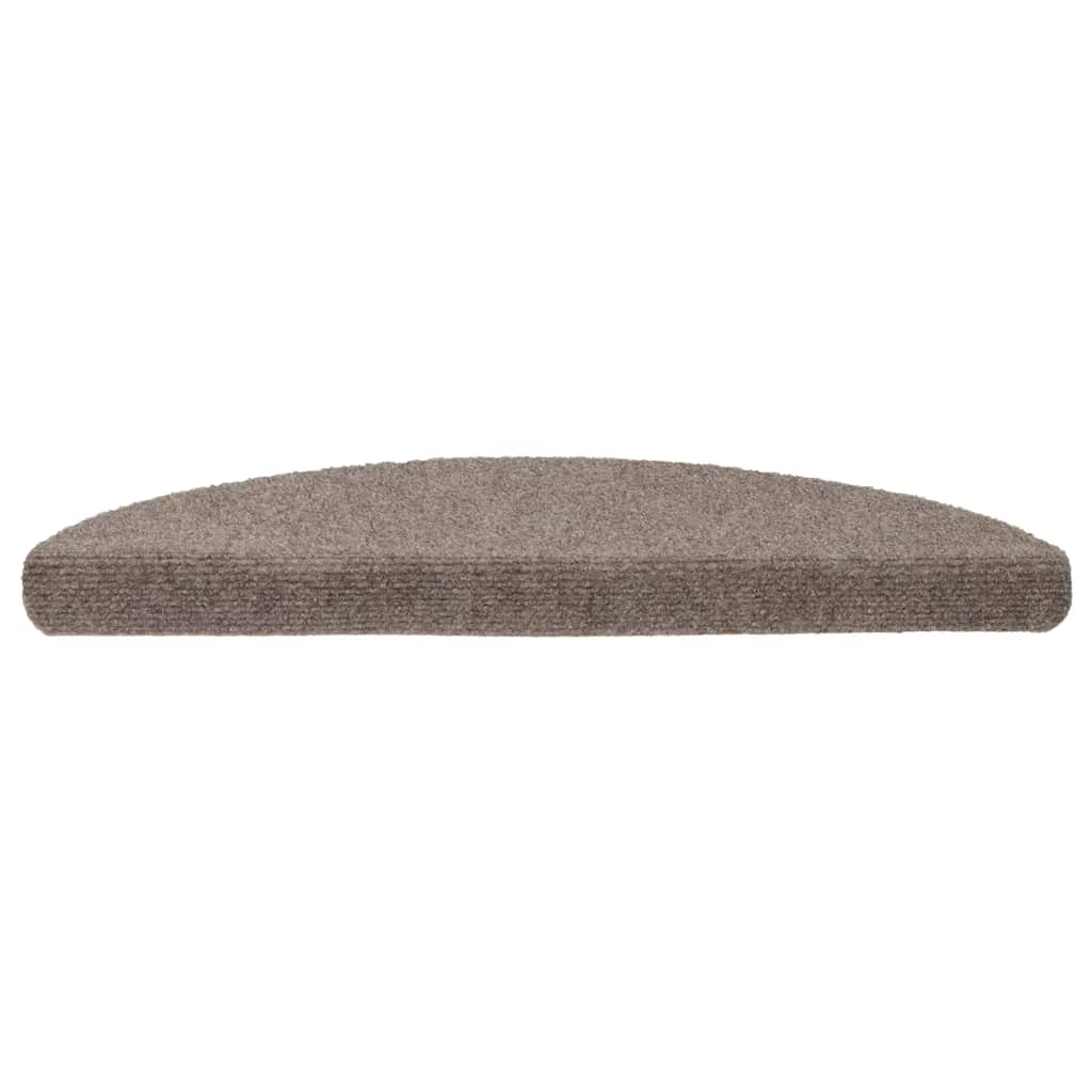 Stufenmatten Selbstklebend 15 Stk. 56x17x3 cm Hellbraun Halbrund