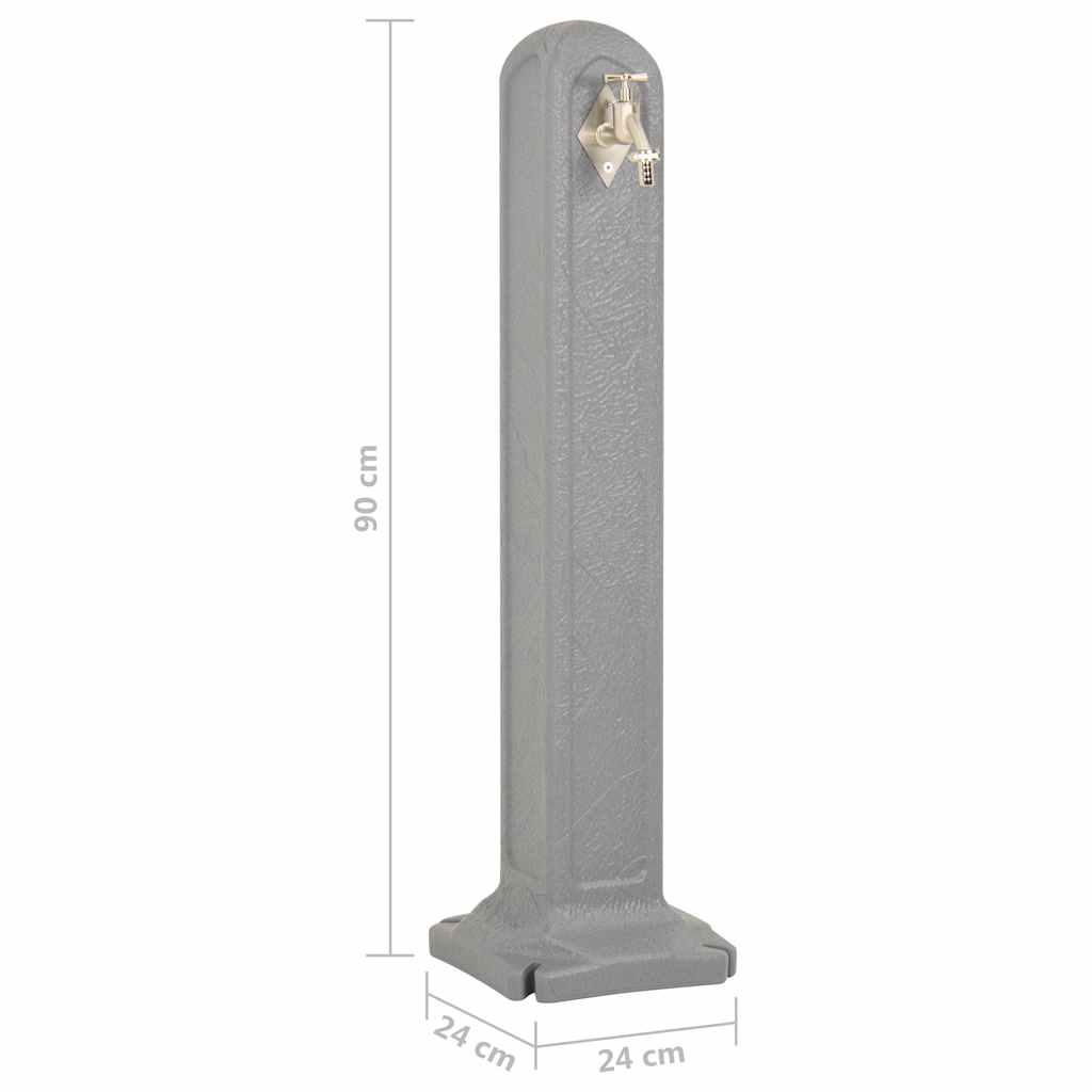 Wasserzapfsäule Anthrazit Steinoptik