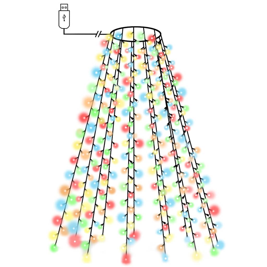 Weihnachtsbaum-Lichternetz mit 180 LEDs Kaltweiß 180 cm