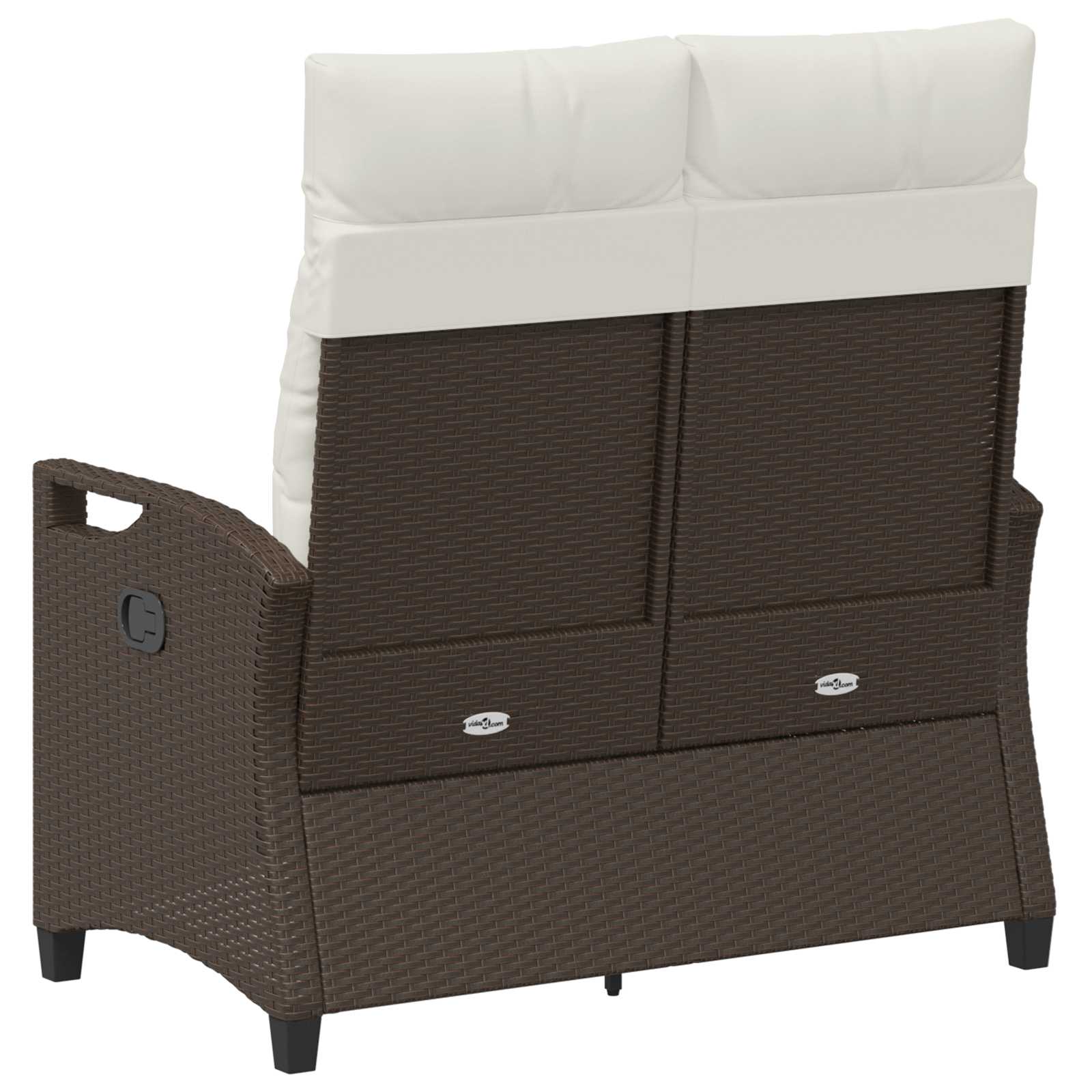 Gartenbank Schwarz 105 x 60 x 112 cm Stahl und Polyester