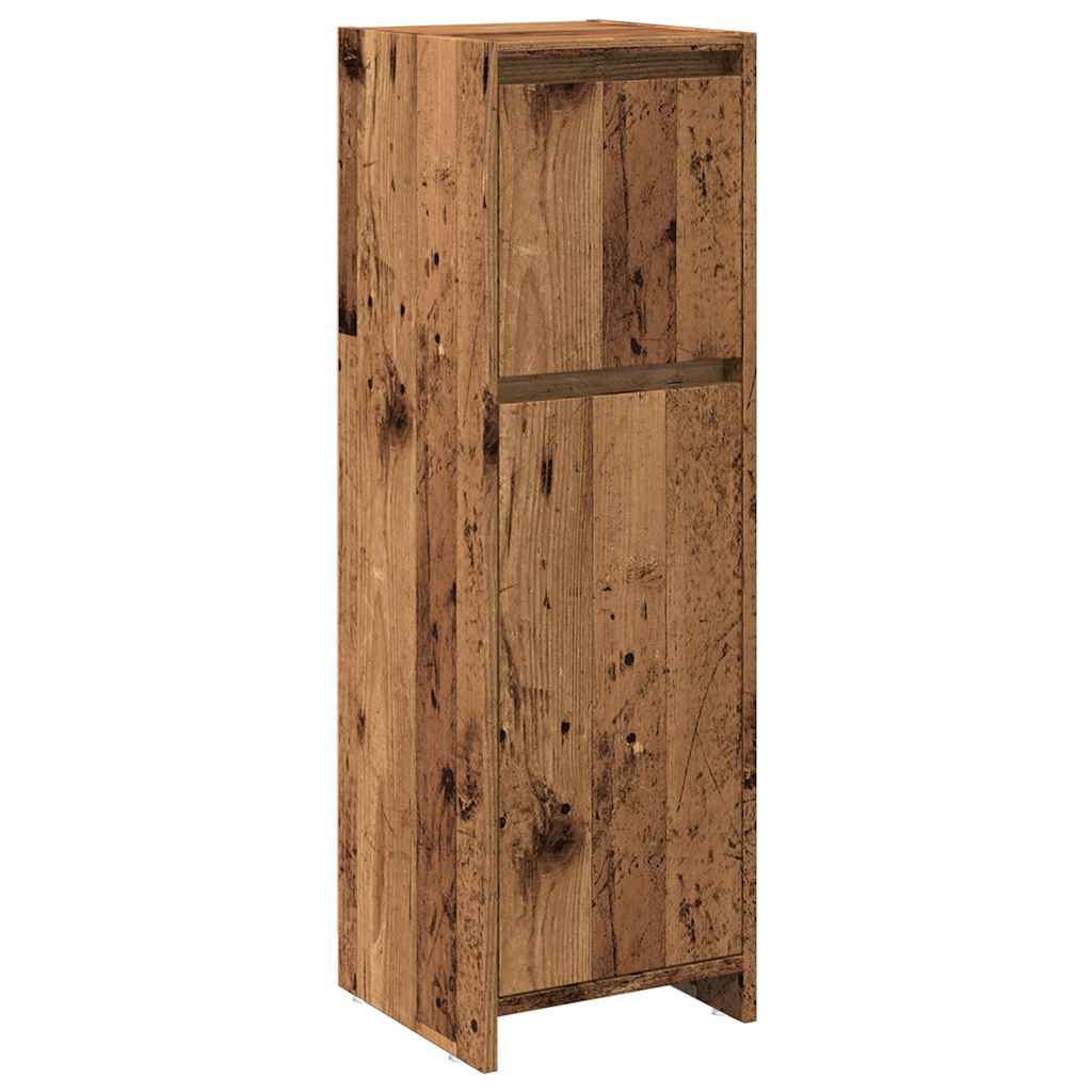 Badezimmerschrank Weiß 30x30x95 cm Holzwerkstoff