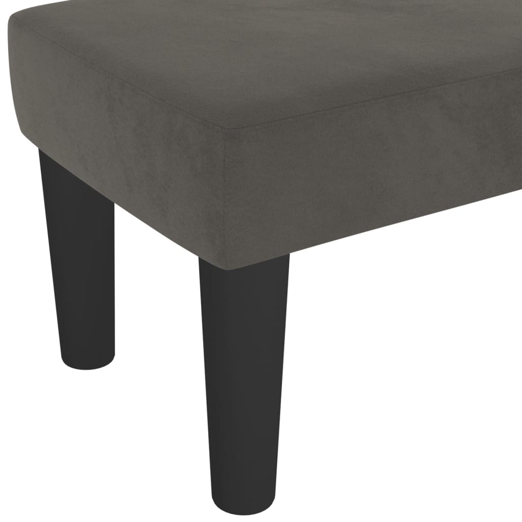 Sitzbank Hellgrau 70x30x30 cm Samt