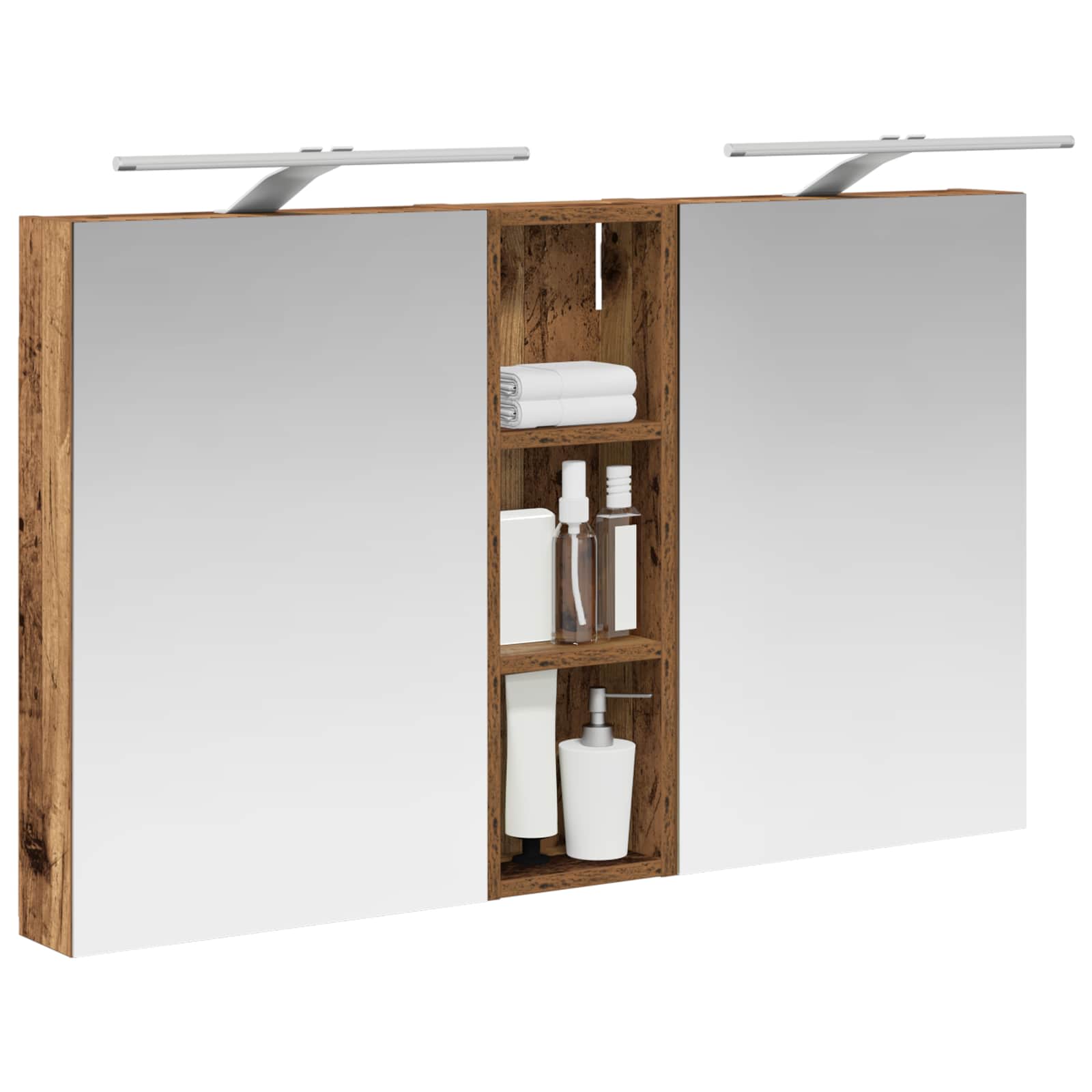 Badezimmerschrank-Set 3 pcs 80 x 10,5 x 50 cm Holzwerkstoff