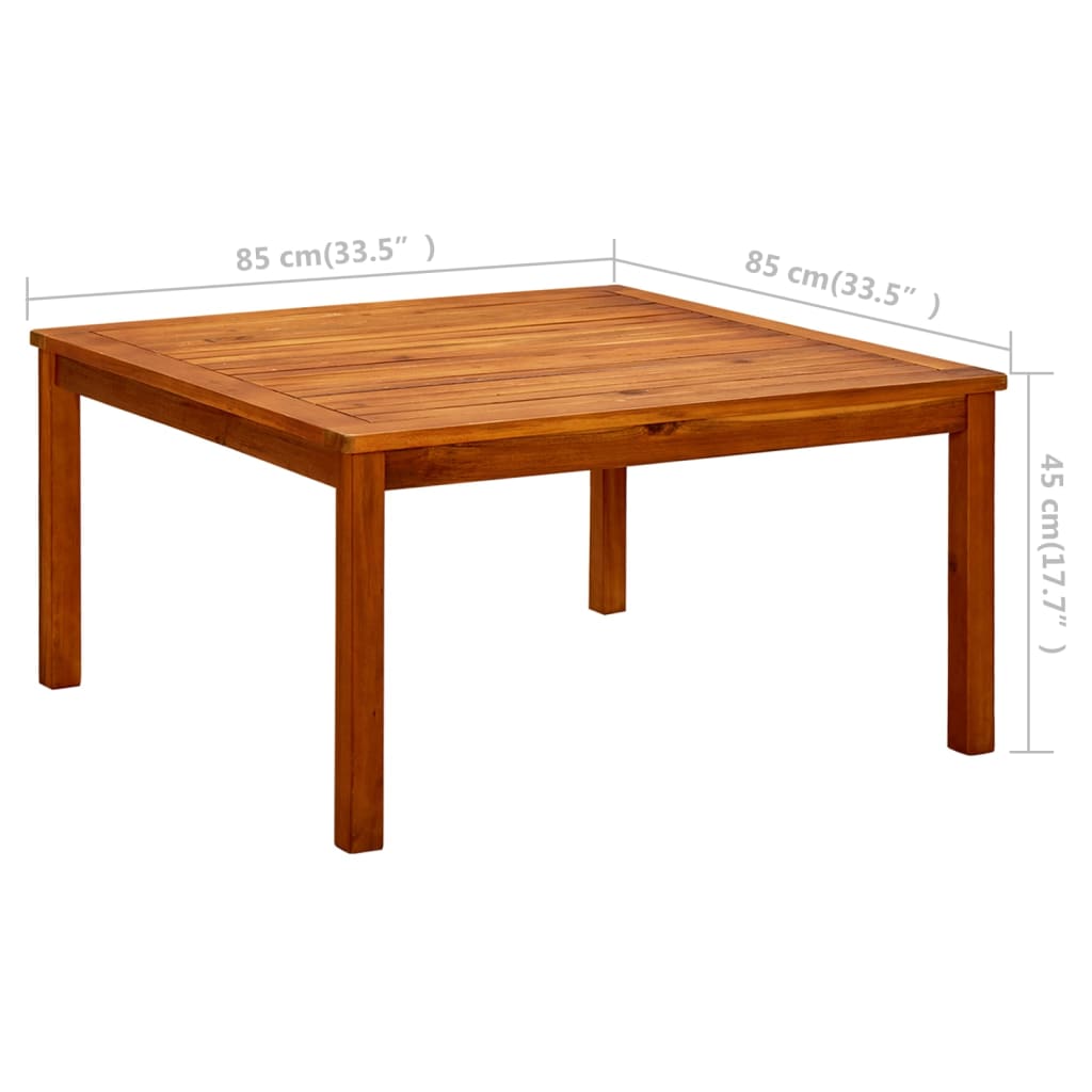 Couchtisch Helles Akazienholz 45 x 45 x 36 cm Massivholz Akazie