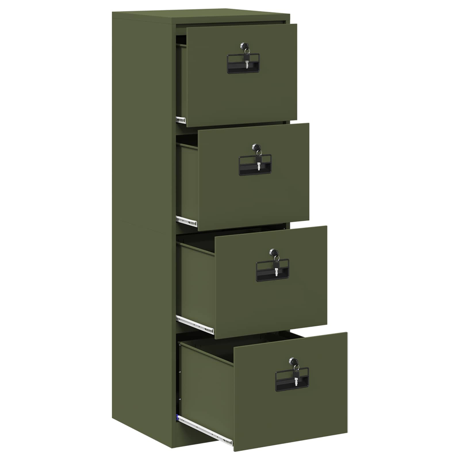 Aktenschrank 2 pcs Schwarz 44 x 50 x 139 cm Kaltgewalzter Stahl
