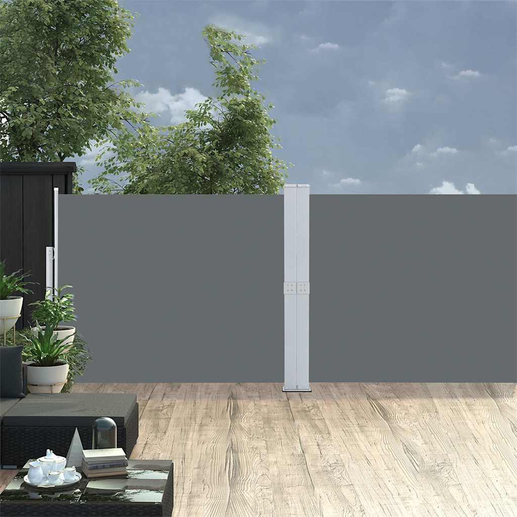 Ausziehbare Seitenmarkise 160×600 cm Braun