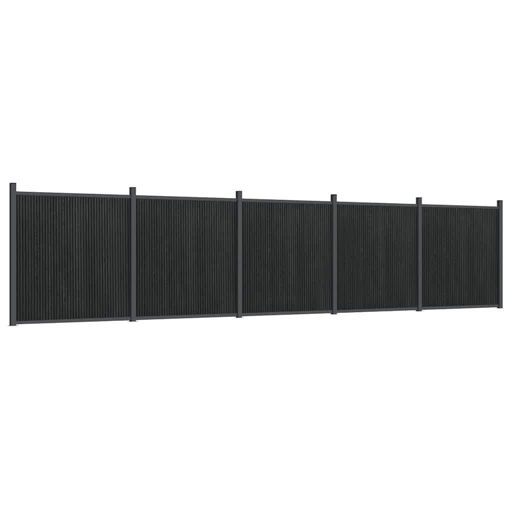 Zaunelement Grau 353x186 cm WPC