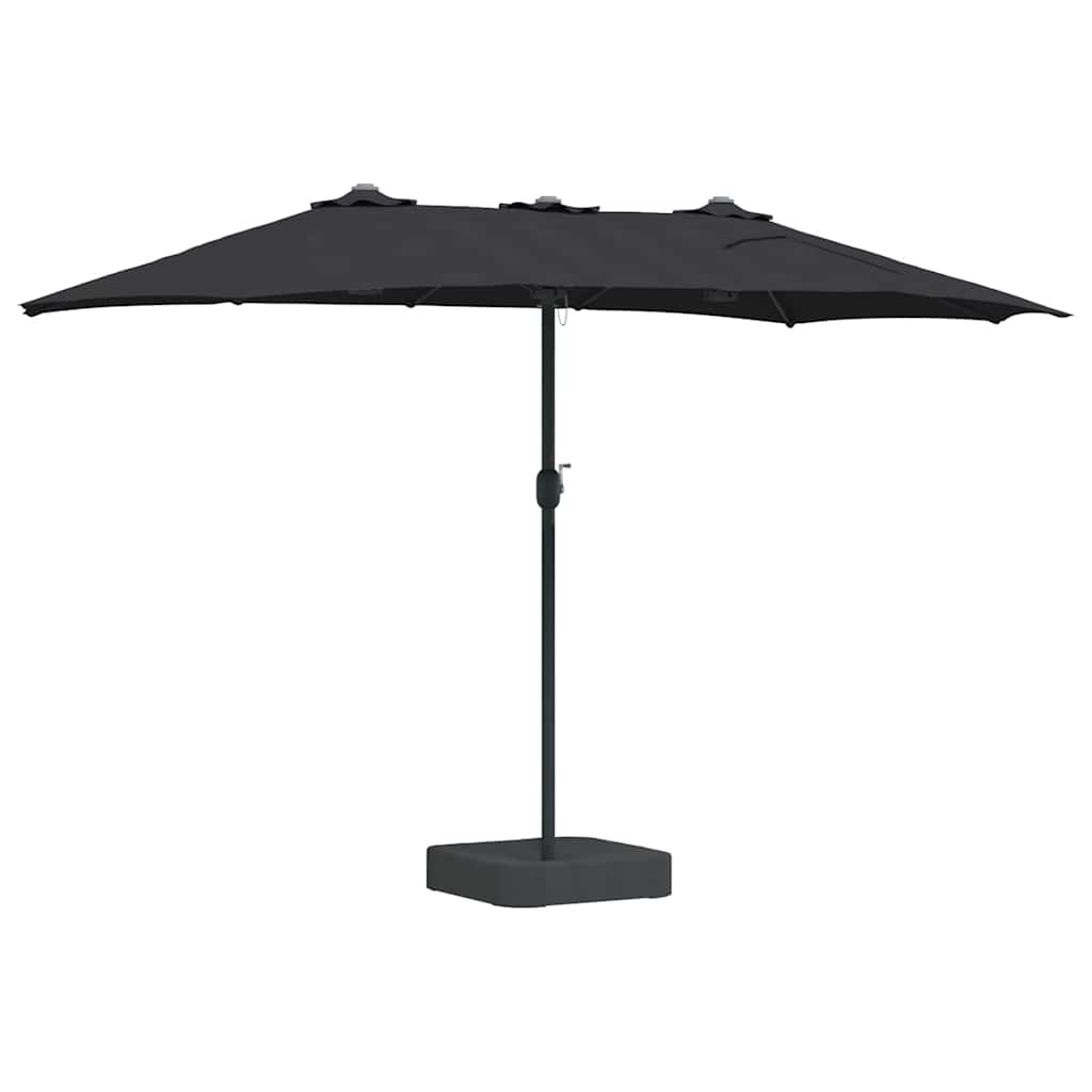 Garten-Sonnenschirm Sand 385 x 209 x 244 cm Polyester und Stahl