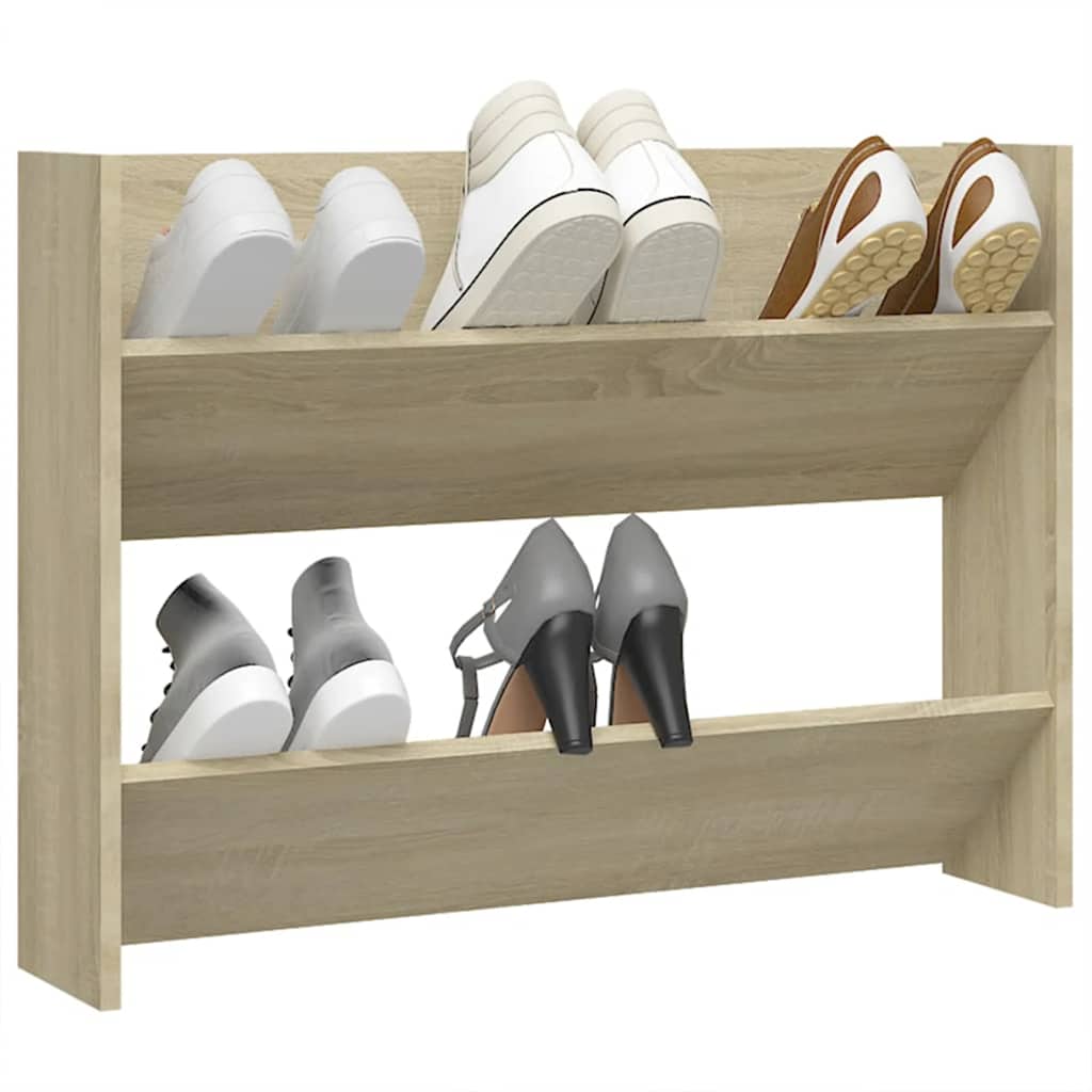 Wand-Schuhschränke 4 Stk. Weiß 60x18x60 cm Holzwerkstoff