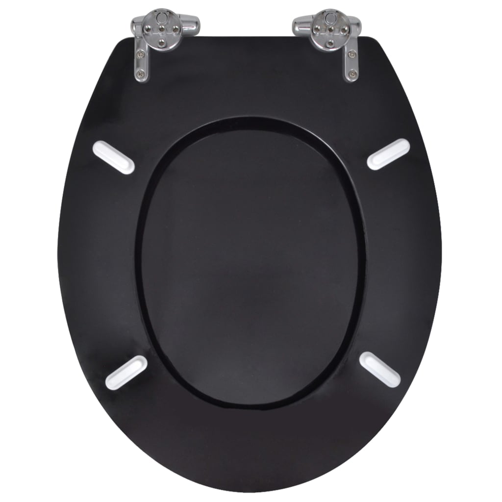 Toilettensitz MDF Deckel mit Absenkautomatik Design Weiß