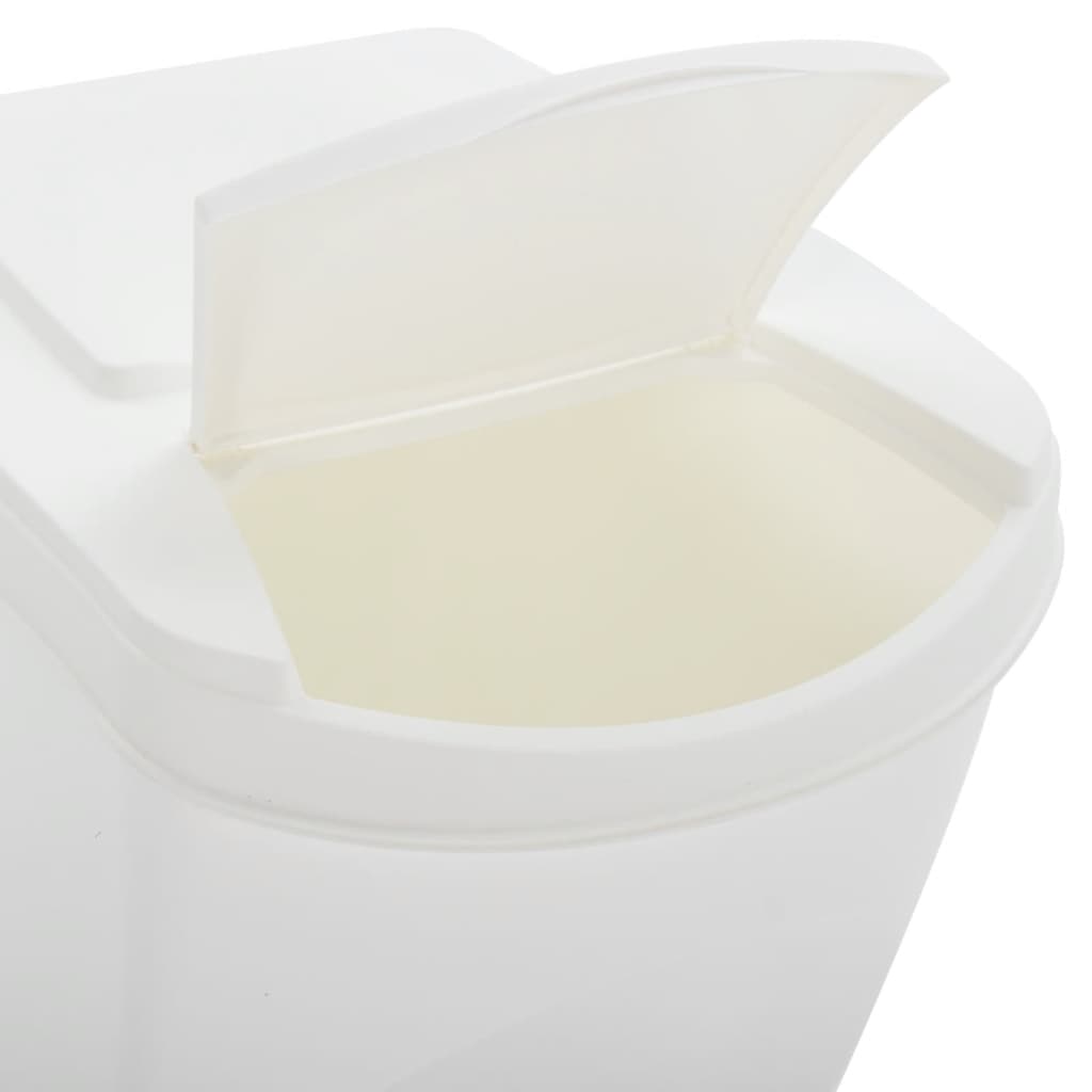 Stapelbare Mülleimer 3 Stk. Grau 75 L Polypropylen
