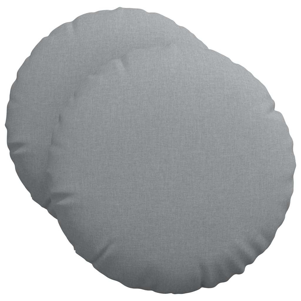 Sitzkissen 2 pcs Hellgrau Ø30 x 13 cm Stoff