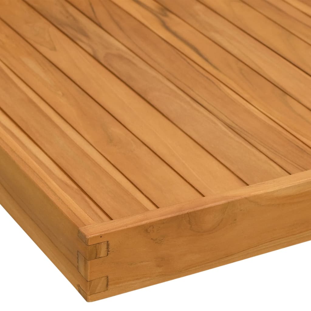 Serviertablett 60x60 cm Massivholz Teak